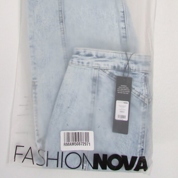 Side Slit Stretch Slim Bootcut Jeans || Acid Wash Denim (SIZE 5) - Picture 5 of 7